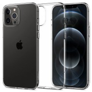 Удароустойчив, силиконов кейс за iPhone 12 / 12 Pro от Spigen Liquid Crystal - Прозрачен