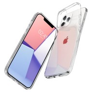 Удароустойчив, силиконов кейс за iPhone 12 / 12 Pro от Spigen Liquid Crystal - Прозрачен
