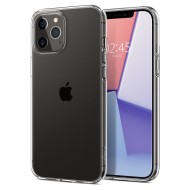 Удароустойчив, силиконов кейс за iPhone 12 / 12 Pro от Spigen Liquid Crystal - Прозрачен