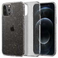 Удароустойчив, силиконов кейс за iPhone 12 / 12 Pro от Spigen Liquid Crystal - Glitter Crystal