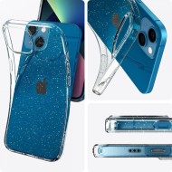 Удароустойчив, силиконов кейс за iPhone 13 от Spigen Liquid Crystal - Glitter Crystal
