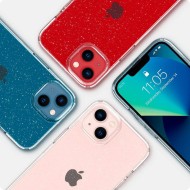 Удароустойчив, силиконов кейс за iPhone 13 от Spigen Liquid Crystal - Glitter Crystal