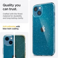 Удароустойчив, силиконов кейс за iPhone 13 от Spigen Liquid Crystal - Glitter Crystal