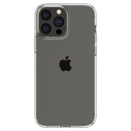 Удароустойчив, силиконов кейс за iPhone 13 Pro от Spigen Liquid Crystal - Прозрачен