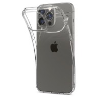 Удароустойчив, силиконов кейс за iPhone 13 Pro от Spigen Liquid Crystal - Прозрачен
