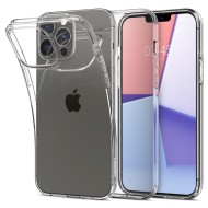 Удароустойчив, силиконов кейс за iPhone 13 Pro от Spigen Liquid Crystal - Прозрачен