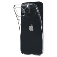 Удароустойчив, силиконов кейс за iPhone 14 Plus от Spigen Liquid Crystal - Прозрачен
