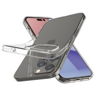 Удароустойчив, силиконов кейс за iPhone 14 Pro от Spigen Liquid Crystal - Прозрачен