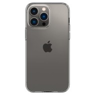 Удароустойчив, силиконов кейс за iPhone 14 Pro Max от Spigen Liquid Crystal - Прозрачен