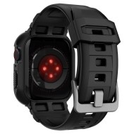 Удароустойчив кейс с каишка за Apple Watch 4/5/6/7/8/9/SE (44/45mm) от Spigen Rugged Armor Pro - Черен