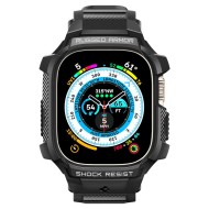 Удароустойчив кейс с каишка за Apple Watch Ultra 1/2 (49mm) от Spigen Rugged Armor Pro - Черен