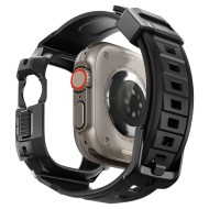Удароустойчив кейс с каишка за Apple Watch Ultra 1/2 (49mm) от Spigen Rugged Armor Pro - Черен
