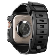 Удароустойчив кейс с каишка за Apple Watch Ultra 1/2 (49mm) от Spigen Rugged Armor Pro - Черен
