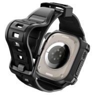 Удароустойчив кейс с каишка за Apple Watch Ultra 1/2 (49mm) от Spigen Rugged Armor Pro - Черен