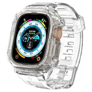 Удароустойчив кейс с каишка за Apple Watch Ultra 1/2 (49mm) от Spigen Rugged Armor Pro - Прозрачен