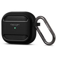 Удароустойчив силиконов калъф за Apple AirPods 3 от Spigen Rugged Armor - Черен мат
