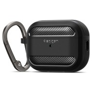 Удароустойчив силиконов калъф за Apple AirPods Pro 1 / 2 от Spigen Rugged Armor - Черен мат