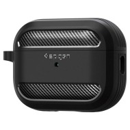 Удароустойчив силиконов калъф за Apple AirPods Pro 1 / 2 от Spigen Rugged Armor - Черен мат