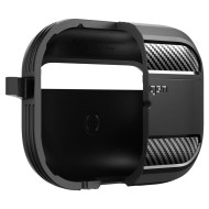 Удароустойчив силиконов калъф за Apple AirPods Pro 1 / 2 от Spigen Rugged Armor - Черен мат