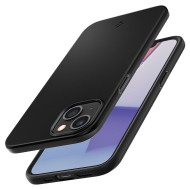 Тънък твърд кейс за iPhone 13 от Spigen Thin Fit - Черен