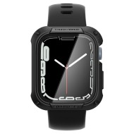 Удароустойчив кейс с протектор за Apple Watch 7 / 8 / 9 (45mm) от Spigen Tough Armor - Черен
