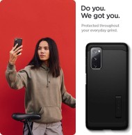 Удароустойчив, твърд кейс за Samsung Galaxy S20 FE от Spigen Tough Armor - Черен