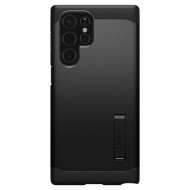 Удароустойчив, твърд кейс за Samsung Galaxy S22 Ultra от Spigen Tough Armor - Черен