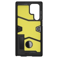Удароустойчив, твърд кейс за Samsung Galaxy S22 Ultra от Spigen Tough Armor - Черен