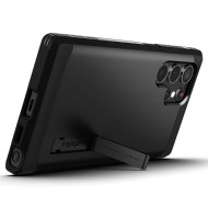 Удароустойчив, твърд кейс за Samsung Galaxy S22 Ultra от Spigen Tough Armor - Черен