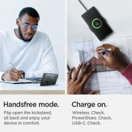 Удароустойчив, твърд кейс за Samsung Galaxy S22 Ultra от Spigen Tough Armor - Черен