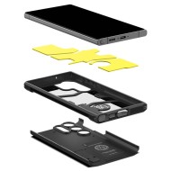 Удароустойчив, твърд кейс за Samsung Galaxy S23 Ultra от Spigen Tough Armor - Черен