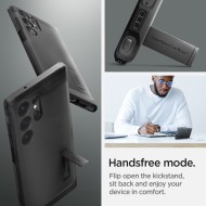Удароустойчив, твърд кейс за Samsung Galaxy S23 Ultra от Spigen Tough Armor - Черен