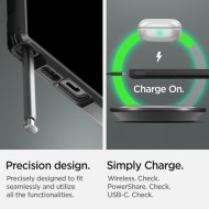 Удароустойчив, твърд кейс за Samsung Galaxy S23 Ultra от Spigen Tough Armor - Черен
