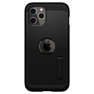Удароустойчив, твърд кейс за iPhone 12 / 12 Pro от Spigen Tough Armor - Черен