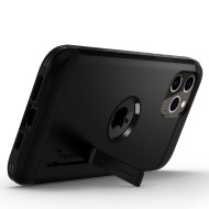 Удароустойчив, твърд кейс за iPhone 12 / 12 Pro от Spigen Tough Armor - Черен