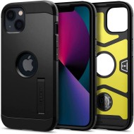 Удароустойчив, твърд кейс за iPhone 13 от Spigen Tough Armor - Черен
