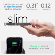 Удароустойчив твърд кейс за iPhone 14 Pro от Spigen Ultra Hybrid S - Прозрачен