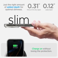 Удароустойчив твърд кейс за iPhone 14 Pro Max от Spigen Ultra Hybrid S - Прозрачен