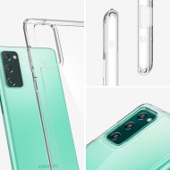 Удароустойчив твърд кейс за Samsung Galaxy S20 FE от Spigen Ultra Hybrid - Прозрачен