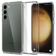 Удароустойчив твърд кейс за Samsung Galaxy S23 от Spigen Ultra Hybrid - Прозрачен