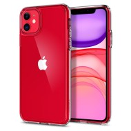 Удароустойчив твърд кейс за iPhone 11 от Spigen Ultra Hybrid - Прозрачен