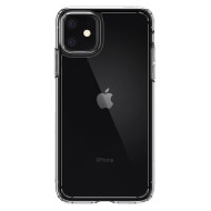 Удароустойчив твърд кейс за iPhone 11 от Spigen Ultra Hybrid - Прозрачен