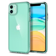 Удароустойчив твърд кейс за iPhone 11 от Spigen Ultra Hybrid - Прозрачен