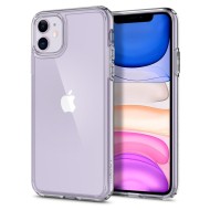 Удароустойчив твърд кейс за iPhone 11 от Spigen Ultra Hybrid - Прозрачен
