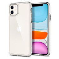 Удароустойчив твърд кейс за iPhone 11 от Spigen Ultra Hybrid - Прозрачен