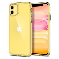 Удароустойчив твърд кейс за iPhone 11 от Spigen Ultra Hybrid - Прозрачен