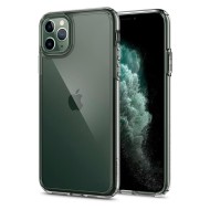 Удароустойчив твърд кейс за iPhone 11 Pro Max от Spigen Ultra Hybrid - Прозрачен