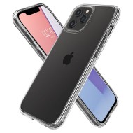 Удароустойчив твърд кейс за iPhone 12 / 12 Pro от Spigen Ultra Hybrid - Прозрачен