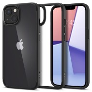 Удароустойчив твърд кейс за iPhone 13 от Spigen Ultra Hybrid - Матово Черно