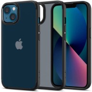 Удароустойчив твърд кейс за iPhone 13 от Spigen Ultra Hybrid - Frost Black